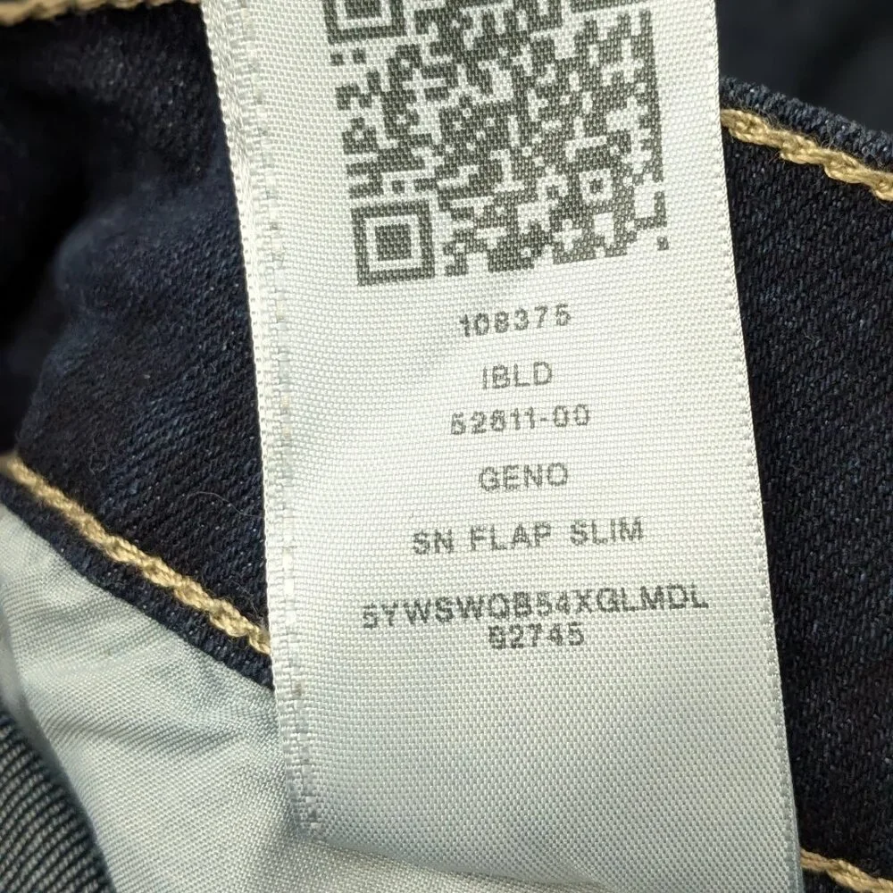 True Religion Men's Geno Relaxe Slim Jeans Size 36 Blue .